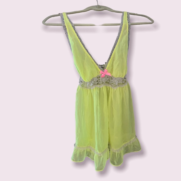 Victoria's Secret Other - Victoria's Secret Babydoll Nightie Lingerie Chemise. Light Yellow Color.